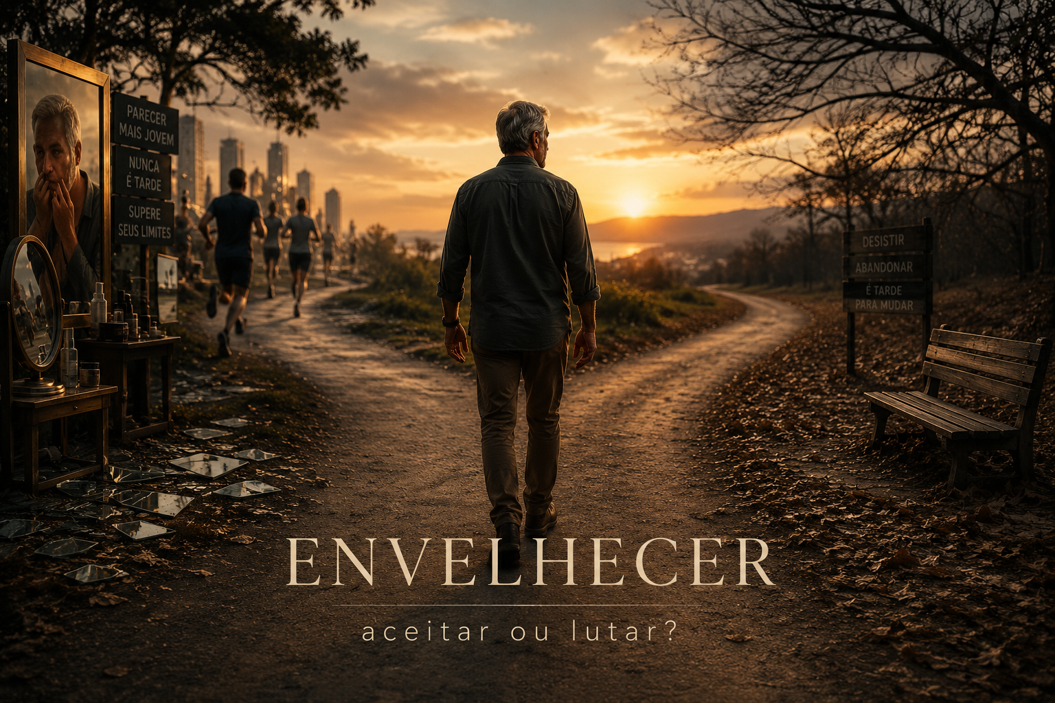 Envelhecimento: aceitar ou lutar? O equilíbrio que quase ninguém encontra depois dos 50